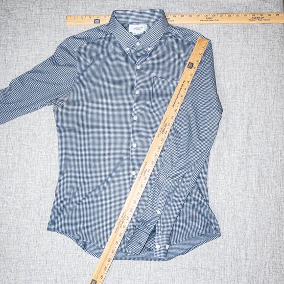 Ministry of Supply Men's Slim fit Button Down Shirt blue check Size Large - Picture 7 of 7
